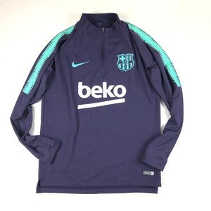 NIKE Soccer FCB Barcelona beko Quarter Zip Long Sleeve Men’s Medium